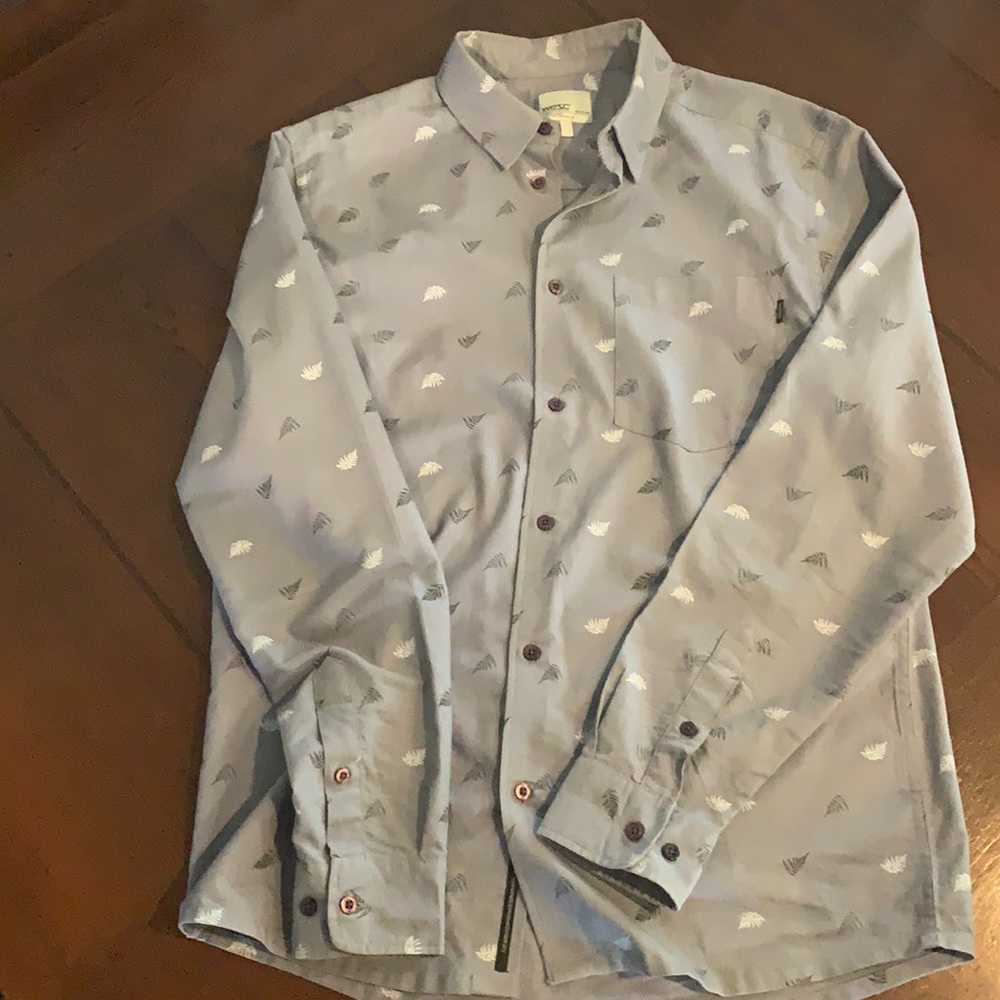 Medium gray WESC L/S button down shirt.